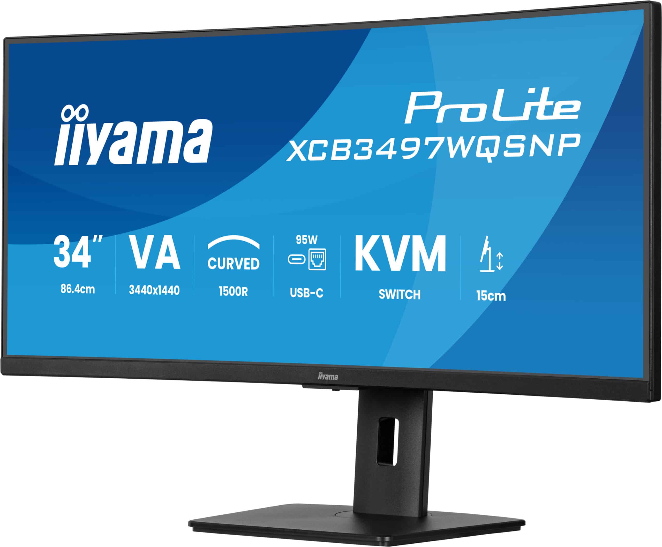 iiyama ProLite XCB3497WQSNP-B1 computer monitor 86,4 cm (34") 3440 x 1440 Pixels UltraWide Quad HD LED Zwart - Afbeelding 5