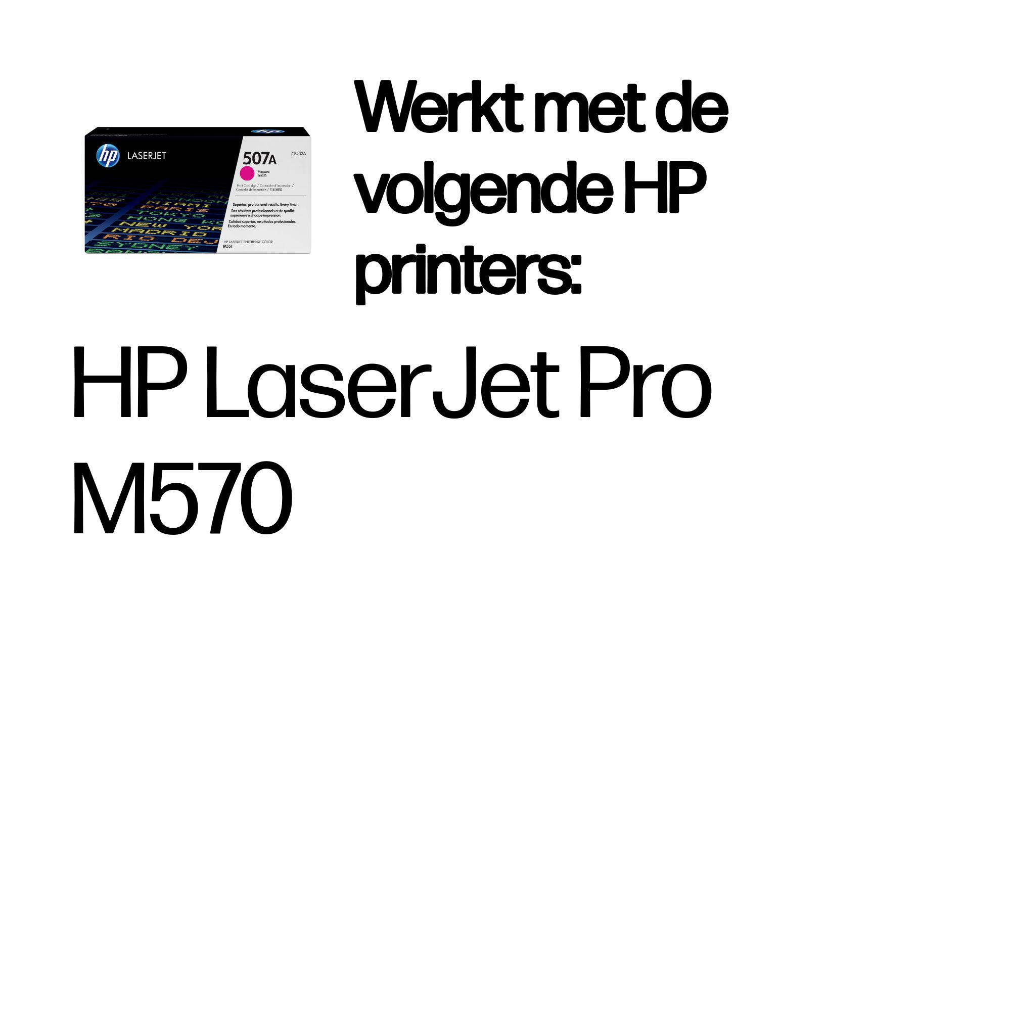 HP 507A originele magenta LaserJet tonercartridge
