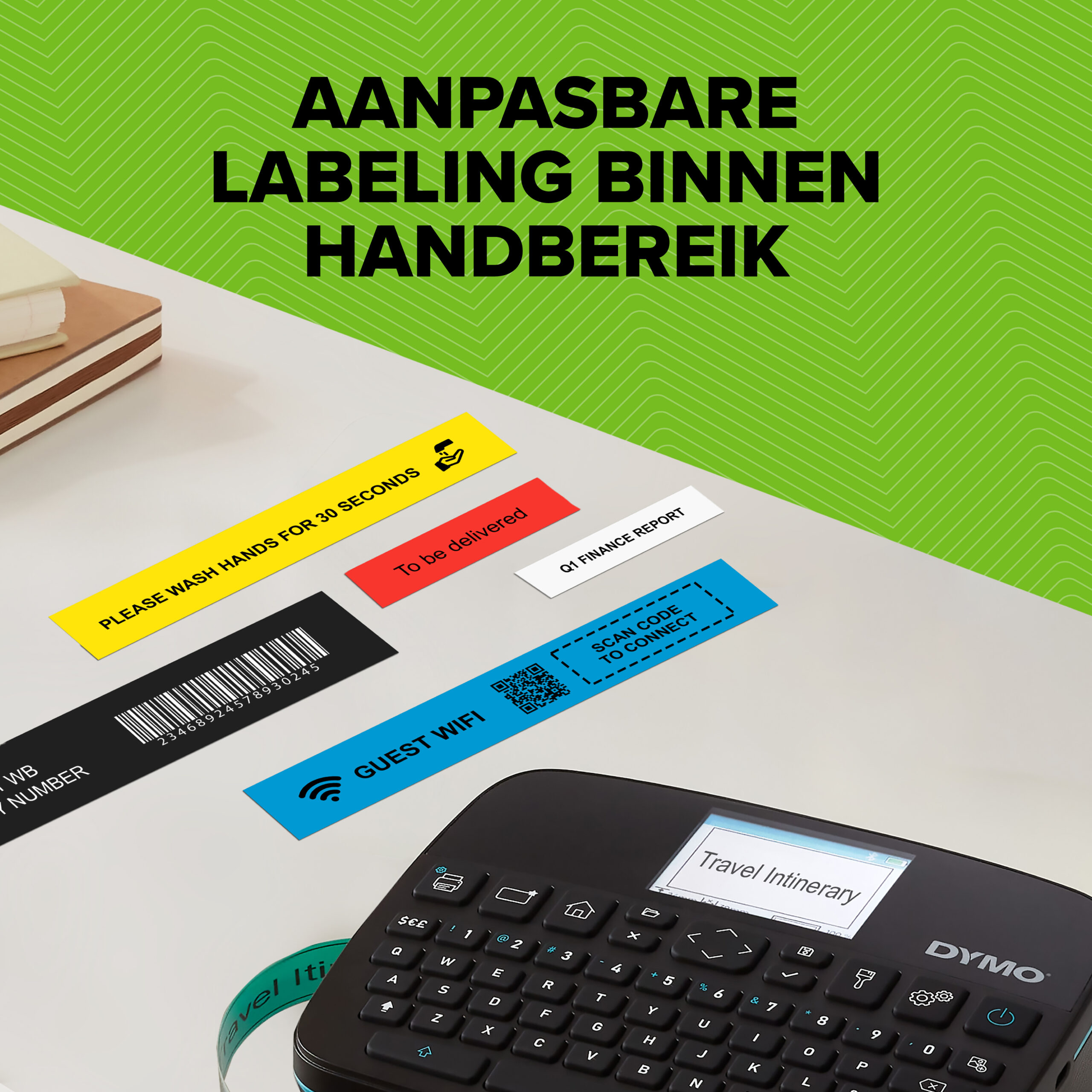 DYMO LabelManager Executive 640 CB draagbare labelprinterkit met draagtas en 3 labelcassettes | compacte QWERTY-labelmaker | Bluetooth- & USB-connectiviteit | compatibel met D1-labels - Afbeelding 2
