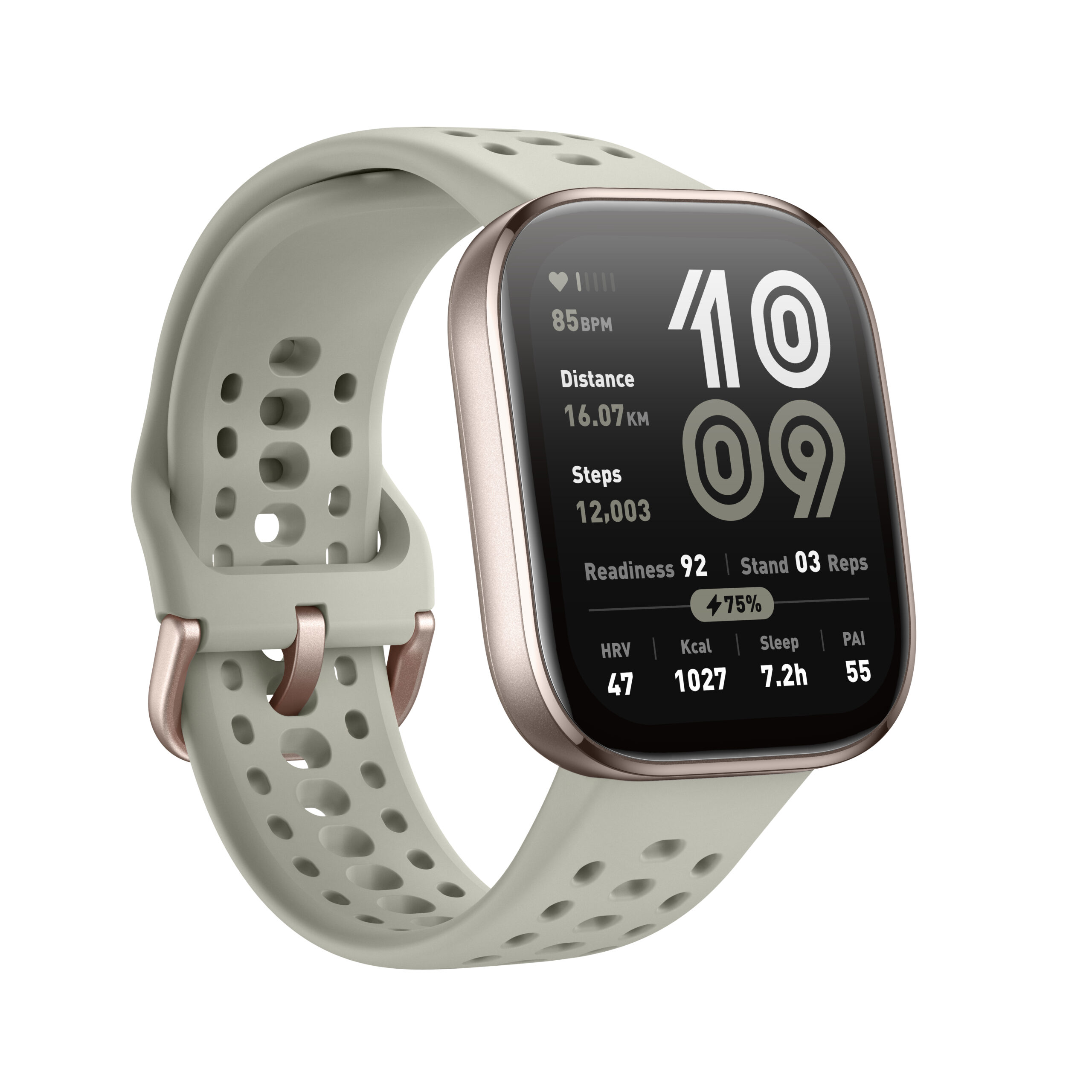 Amazfit Bip 6 Stone 5 cm (1.97") AMOLED Digitaal 390 x 450 Pixels Touchscreen Goud GPS - Afbeelding 3
