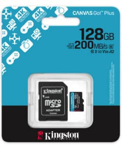 Kingston Technology 128GB microSDXC Canvas Go! Plus Gen4 200MB/s A2 U3 V30 kaart + adapter - Afbeelding 5