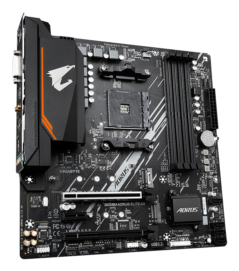 GIGABYTE B550M AORUS ELITE AX moederbord AMD B550 Socket AM4 micro ATX - Afbeelding 3