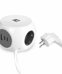ACT AC2420 power uitbreiding 1,5 m 3 AC-uitgang(en) Binnen Wit