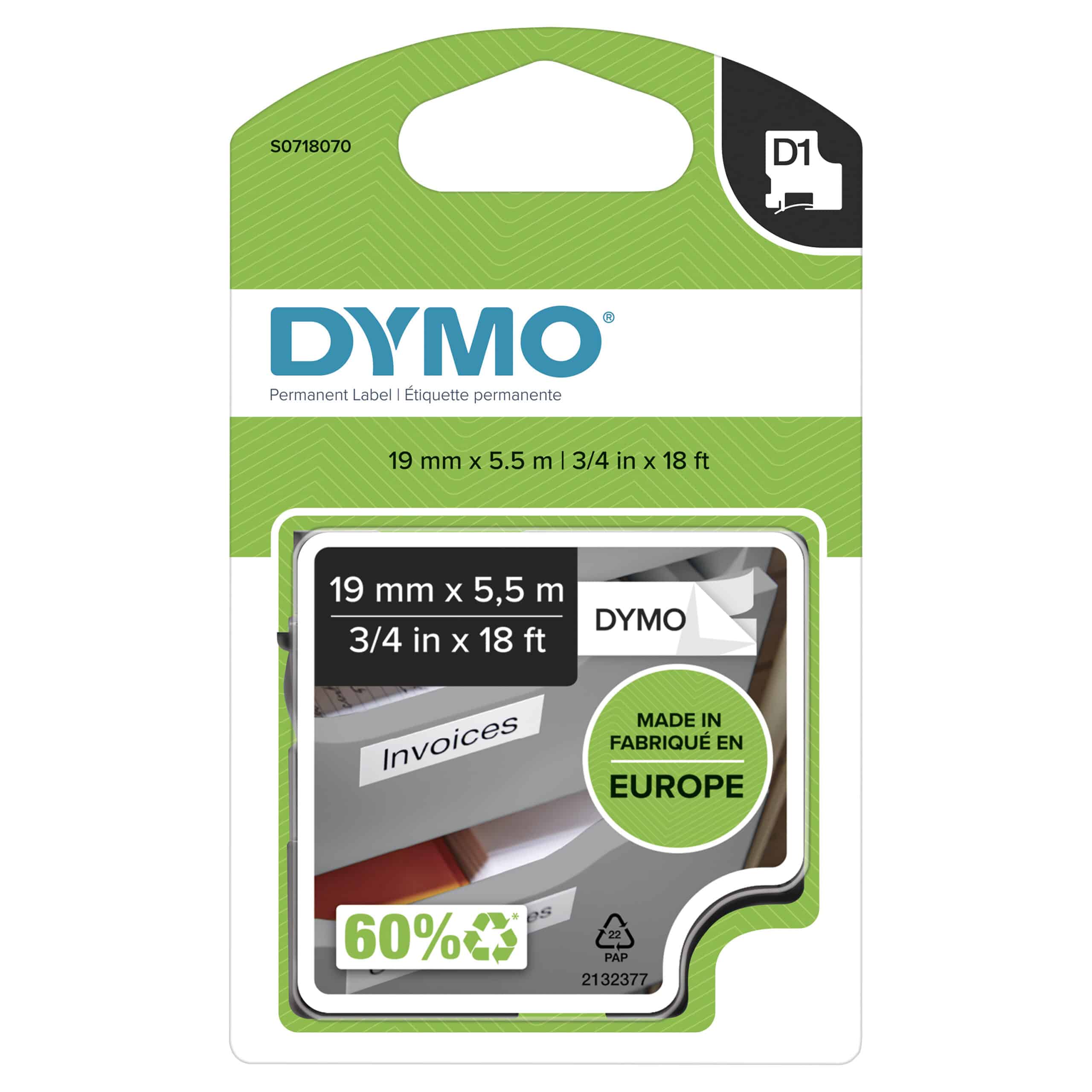 DYMO originele D1 Duurzame polyester labels | Zwarte Tekst op Wit Label | 12 mm x 5,5 m | zelfklevende etiketten voor de LabelManager labelprinter | gemaakt in Europa - Afbeelding 8
