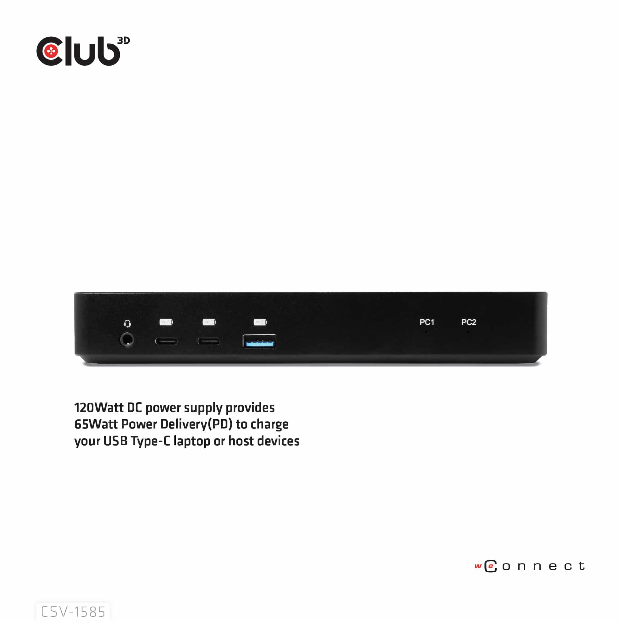 CLUB3D DisplayPort/HDMI KVM Switch/Dock 4K60Hz For USB Type-C inputs - Afbeelding 5