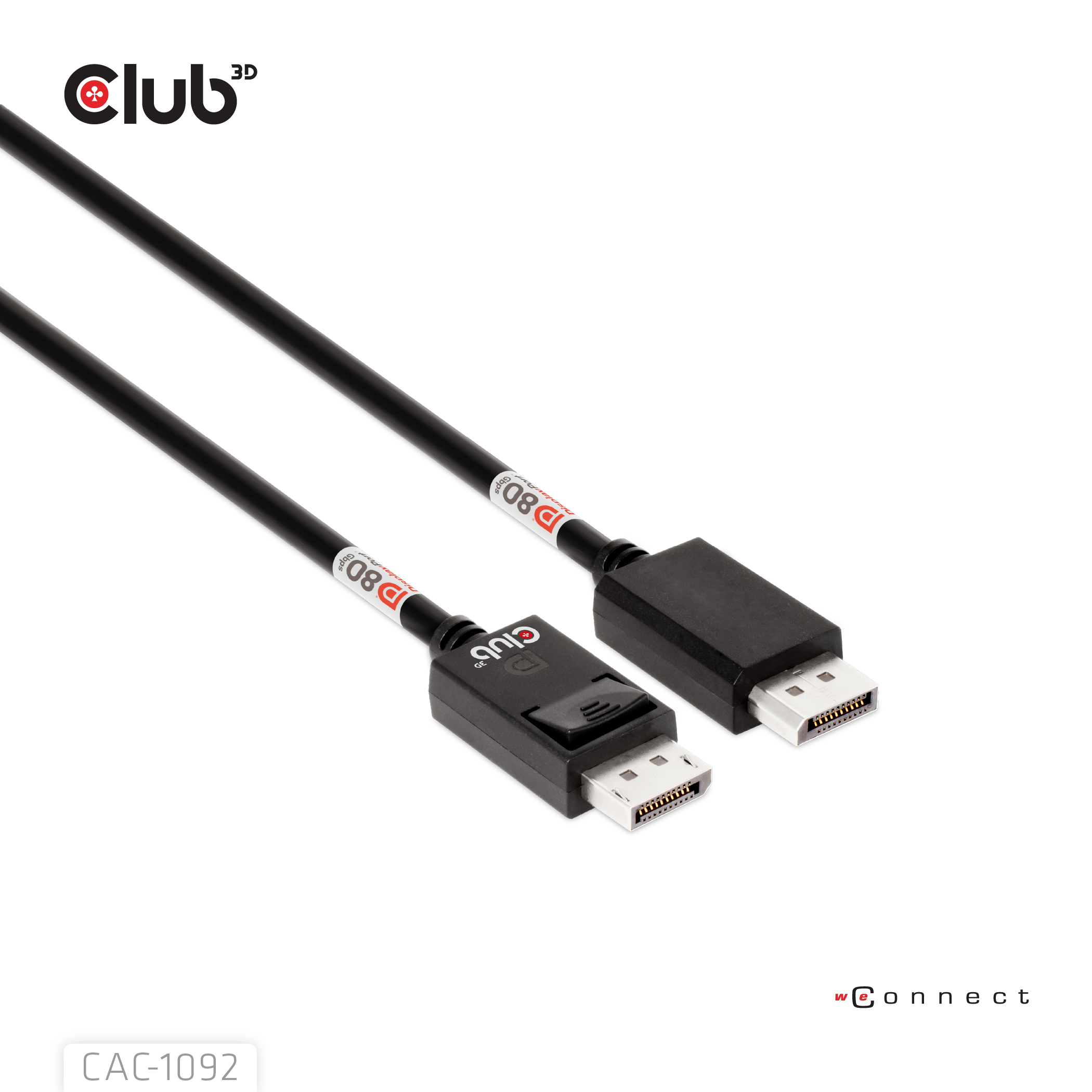 CLUB3D DisplayPort™ 2.1 Bi-Directional VESA DP80 Gecertificeerde kabel 4K240Hz, 8K60Hz or 10K60Hz M/M 1.6m/ Next-Gen Gaming - Afbeelding 3