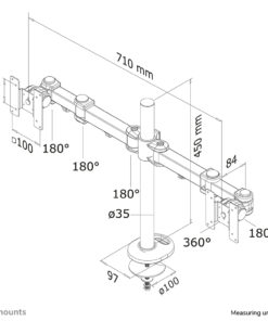 Neomounts FPMA-D960DG LCD bureausteun - Afbeelding 6