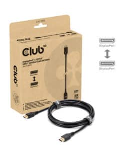 CLUB3D DisplayPort™ 2.1 DP54™ VESA® Certified Cable 8K120Hz 3m/ 9.84ft - Afbeelding 2