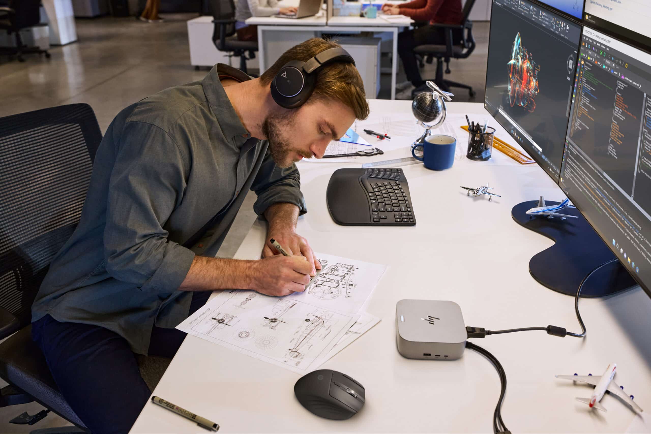 HP B8YX3AA#ABB muis Thuis Rechtshandig Bluetooth + USB Type-C 6000 DPI - Afbeelding 3