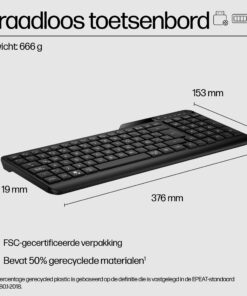 HP 475 DUAL-MODE WL KBD toetsenbord Universeel Bluetooth Zwart