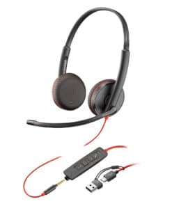 HP Poly Blackwire 3225 stereo USB-C-headset + 3,5 mm stekker + USB-C/A-adapter (bulk) - Afbeelding 2