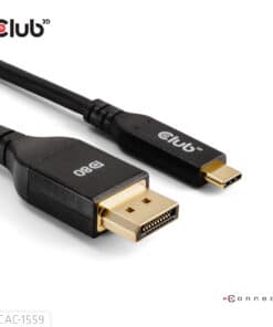 CLUB3D USB Type-C Cable to DP 2.1 Bi-Directional VESA DP80 Certified Cable M/M 1m/3.28ft - Afbeelding 4