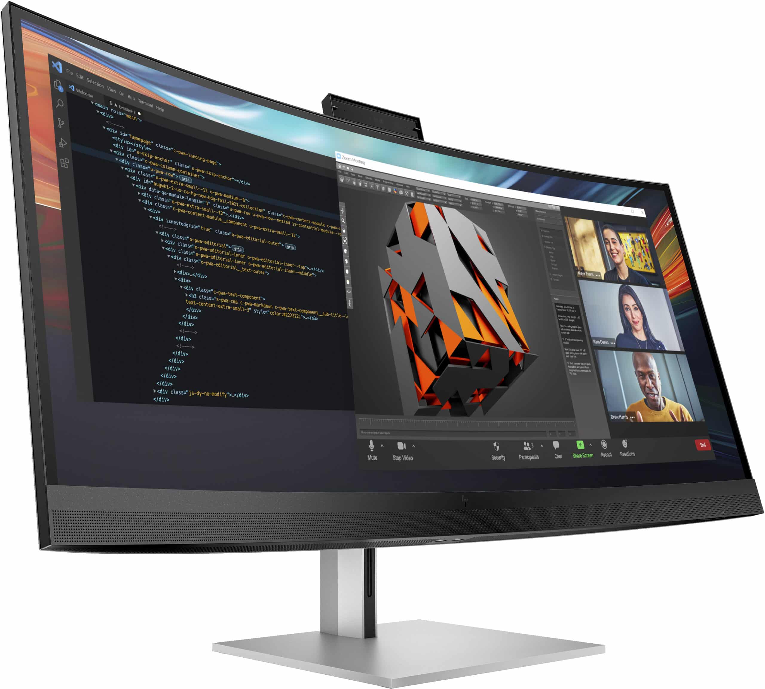 HP Serie 7 Pro 39,7 inch 5K2K Conferencing Monitor - 740pm pvc-vrij - Afbeelding 4