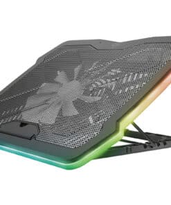 Trust GXT 1126 Aura Laptop Cooling Pad - Laptopkoeler – Voor laptops tot 17 inch – 5 ventilatoren – Zwart