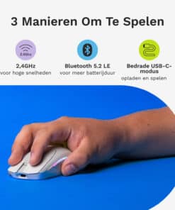 Glorious Gaming Model O 2 Mini Wireless muis Gamen Rechtshandig RF-draadloos + Bluetooth Optisch 26000 DPI - Afbeelding 4