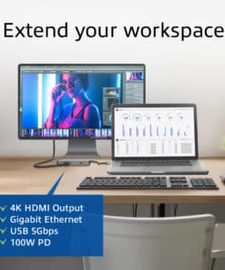 ACT USB-C 4K docking station voor 1 HDMI monitor, ethernet, USB-C, USB-A, cardreader en PD pass-through - Afbeelding 4