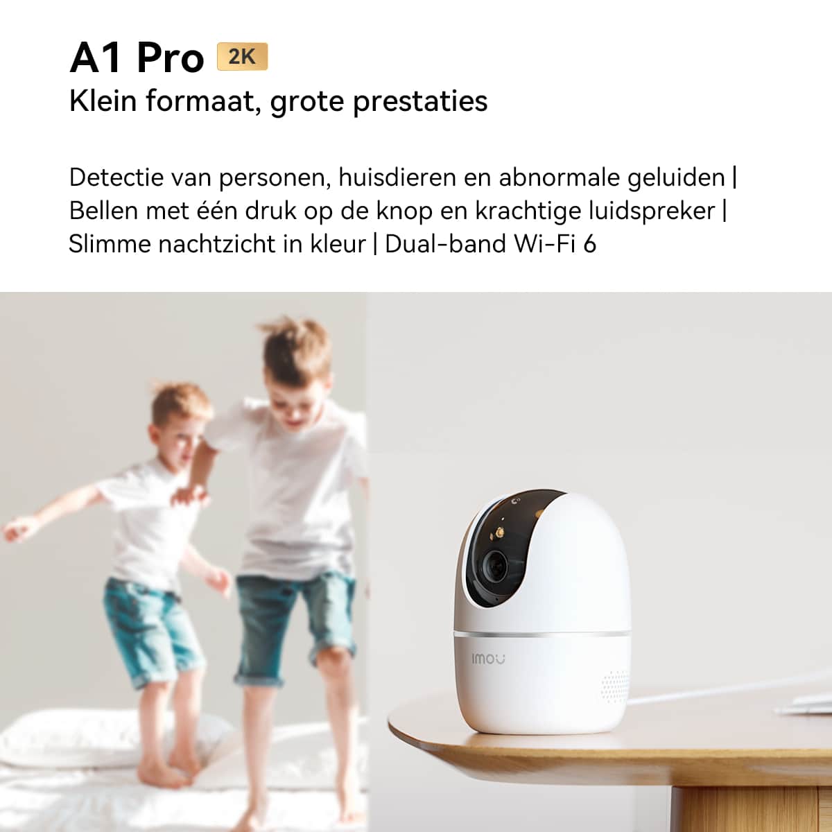 Imou A1 Pro 2K IP-beveiligingscamera Binnen 2304 x 1296 Pixels Bureau