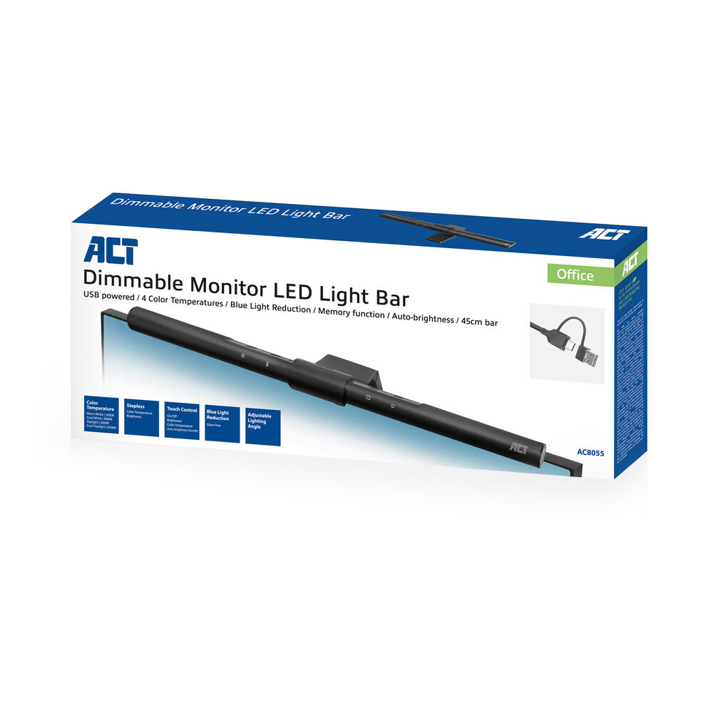 ACT Monitor ledlamp, dimbaar, voeding via USB - Afbeelding 4