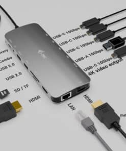 i-tec Metal USB-C Nano 3x Display Dock, 2x HDMI 1x USB-C video with Power Delivery 140W + Universal Charger 140 W - Afbeelding 3