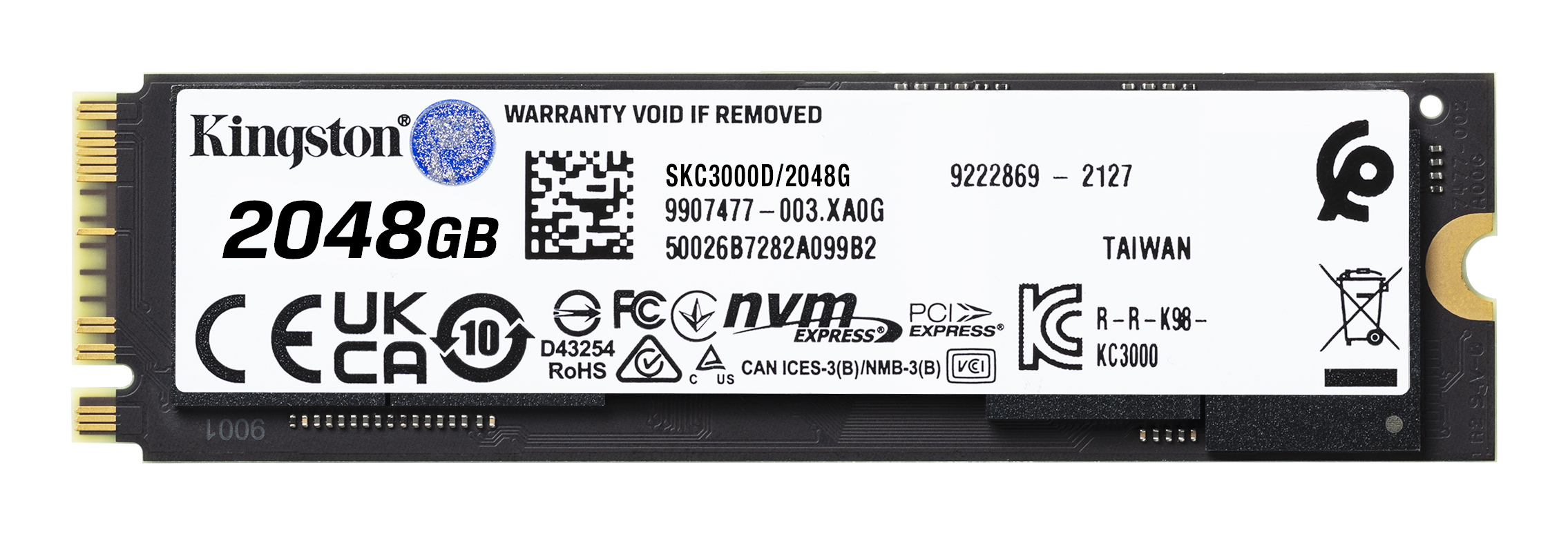 Kingston Technology 2048G KC3000 M.2 2280 NVMe SSD - Afbeelding 2