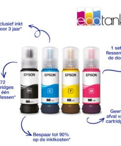 Epson EcoTank ET-2870 A4 multifunctionele Wi-Fi-printer met inkttank, inclusief tot 3 jaar inkt - Afbeelding 3