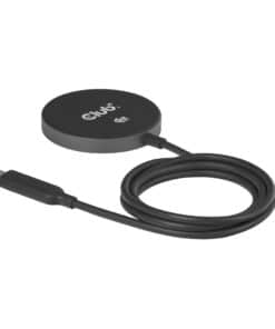 CLUB3D CAC-3027 Qi2 25W draadloze oplader zwart Qi 2.2 MagSafe-compatibel magnetisch pad