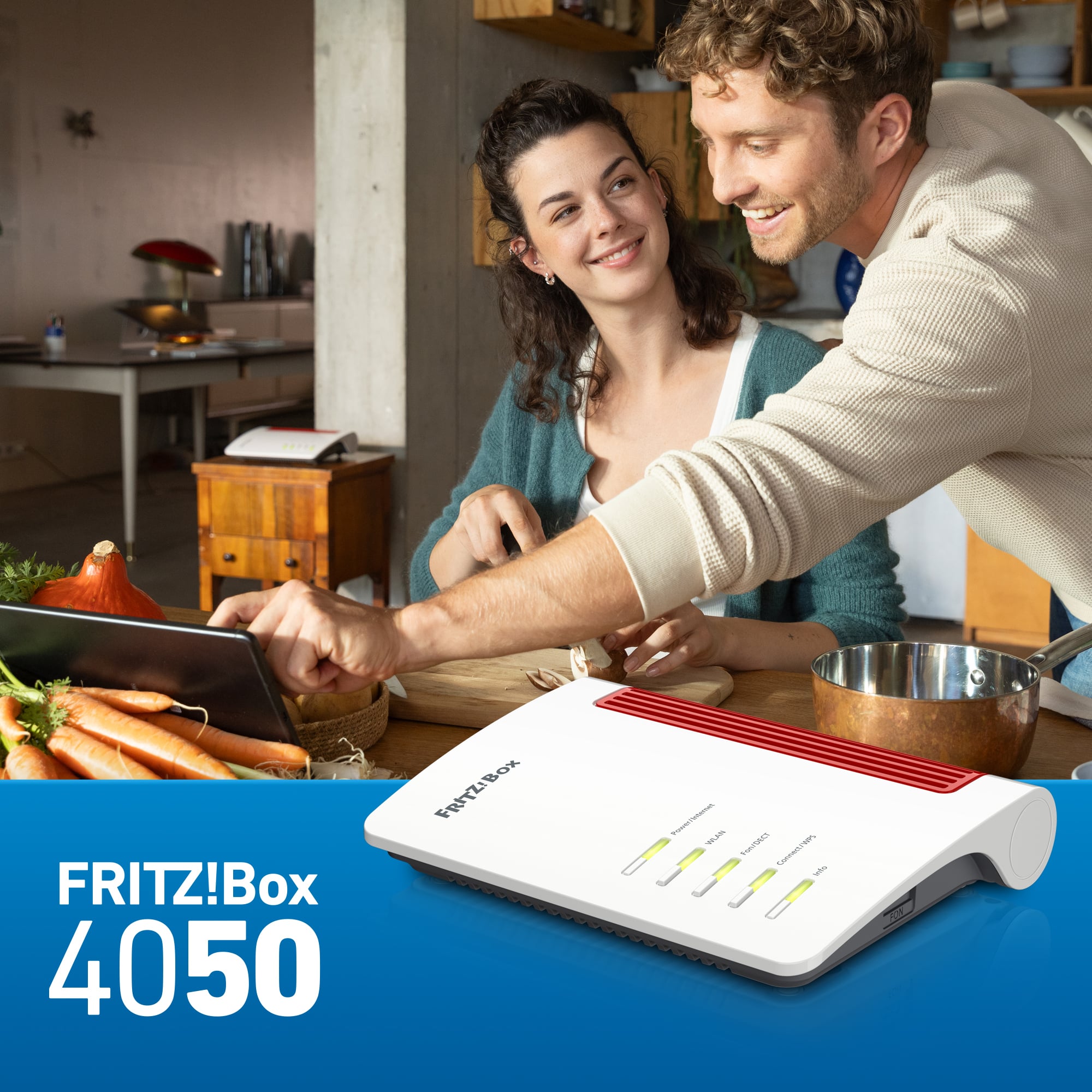 Box 4050 draadloze router Gigabit Ethernet Dual-band (2.4 GHz / 5 GHz) Wit, Rood - Afbeelding 6