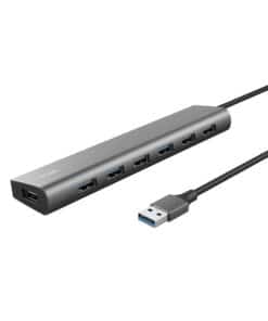 Trust Halyx USB Hub - 8-poorts USB-A hub – USB 3.2 Gen 1 – 5 Gbps – Zilver