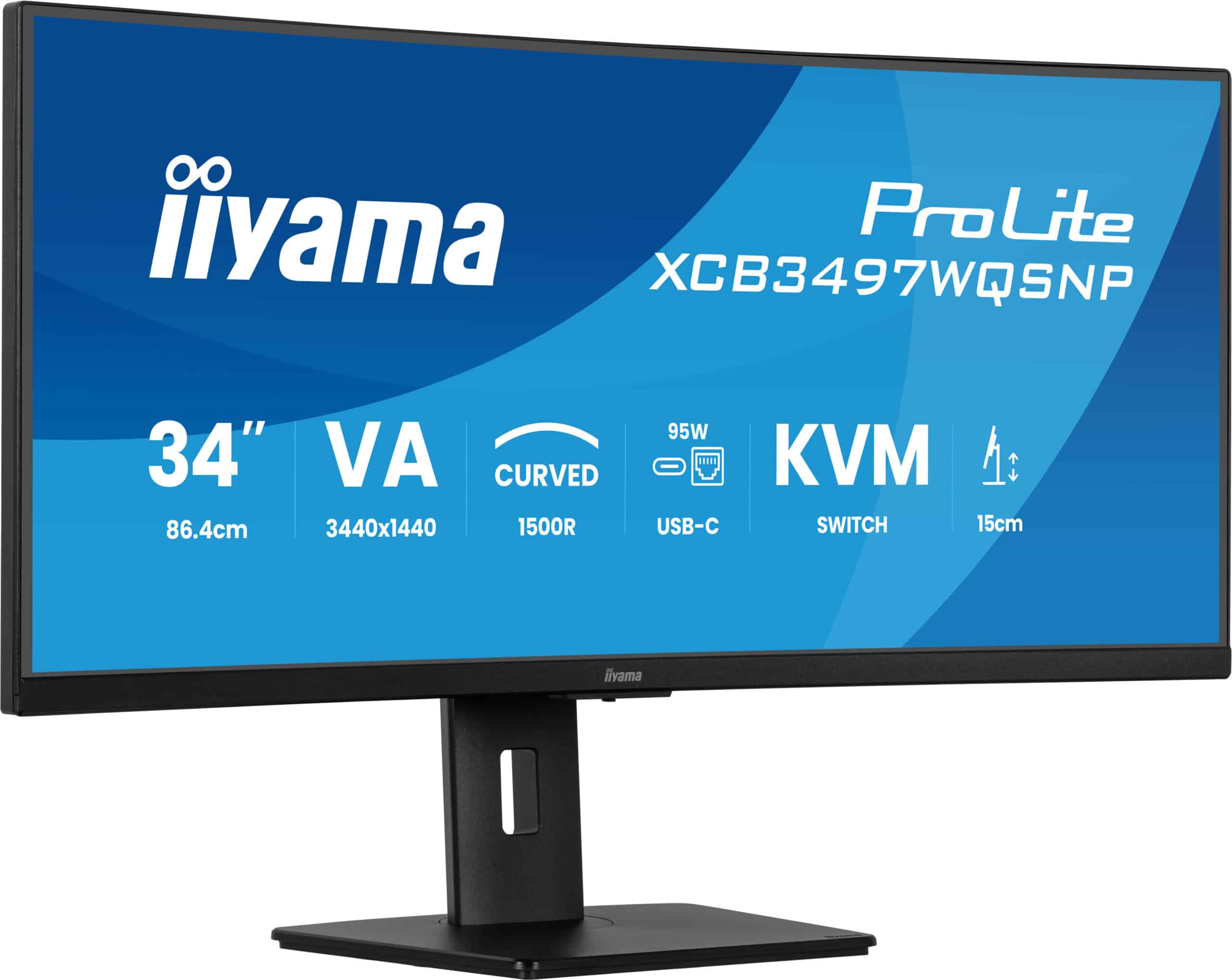 iiyama ProLite XCB3497WQSNP-B1 computer monitor 86,4 cm (34") 3440 x 1440 Pixels UltraWide Quad HD LED Zwart - Afbeelding 4