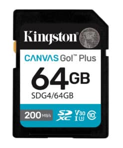 Kingston Technology Canvas Go! Plus 64GB SDXC Canvas Go Plus Gen4 200MB/s C10 UHS-I U3 V30