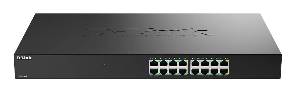 D-Link DMS-1016 Unmanaged L2+ 2.5G Ethernet (100/1000/2500) Zwart