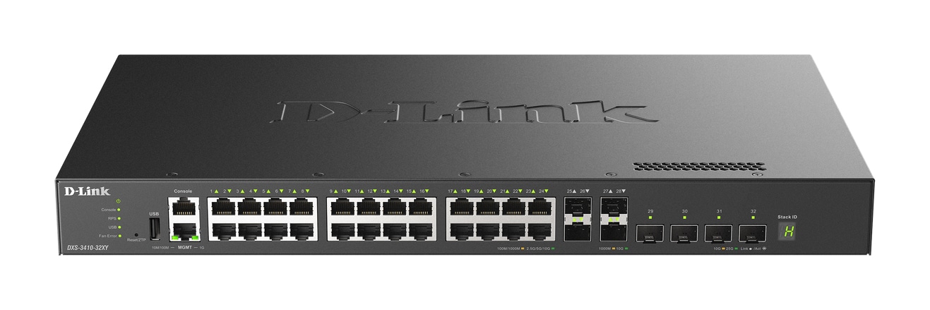 D-Link DXS-3410-32XY netwerk-switch Managed L3 Fast Ethernet (10/100) Zwart