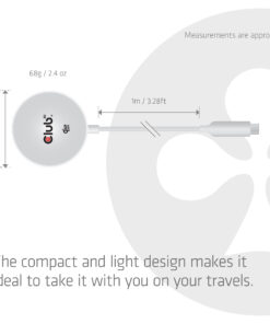 CLUB3D CAC-3026 Qi2 25W draadloze oplader wit Qi 2.2 MagSafe-compatibel magnetisch pad - Afbeelding 4