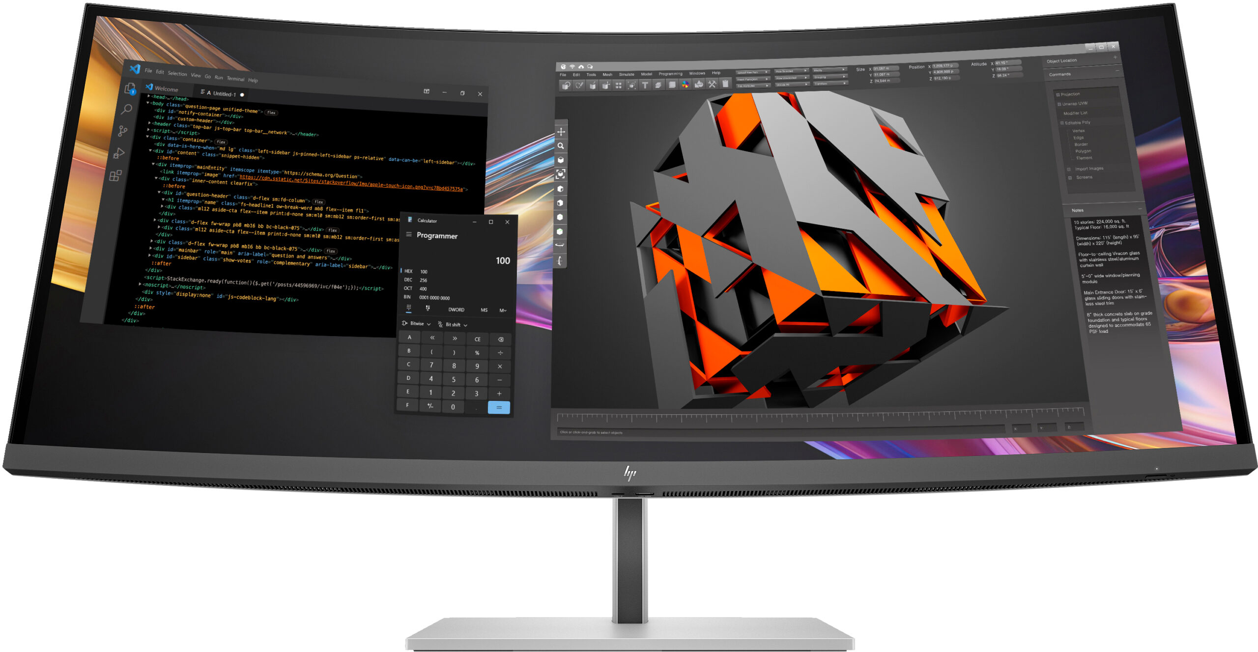 HP Serie 7 Pro 37,5 inch WQHD+ Thunderbolt 4 monitor - 738pu