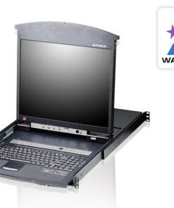 ATEN 16-poorten Cat 5 Dual Rail LCD KVM-switch met poort serieschakeling