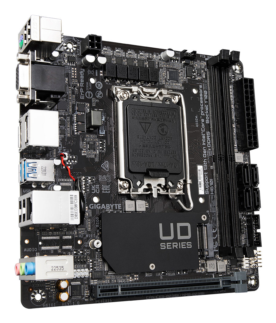 GIGABYTE H610I moederbord Intel H610 Express LGA 1700 mini ITX - Afbeelding 3