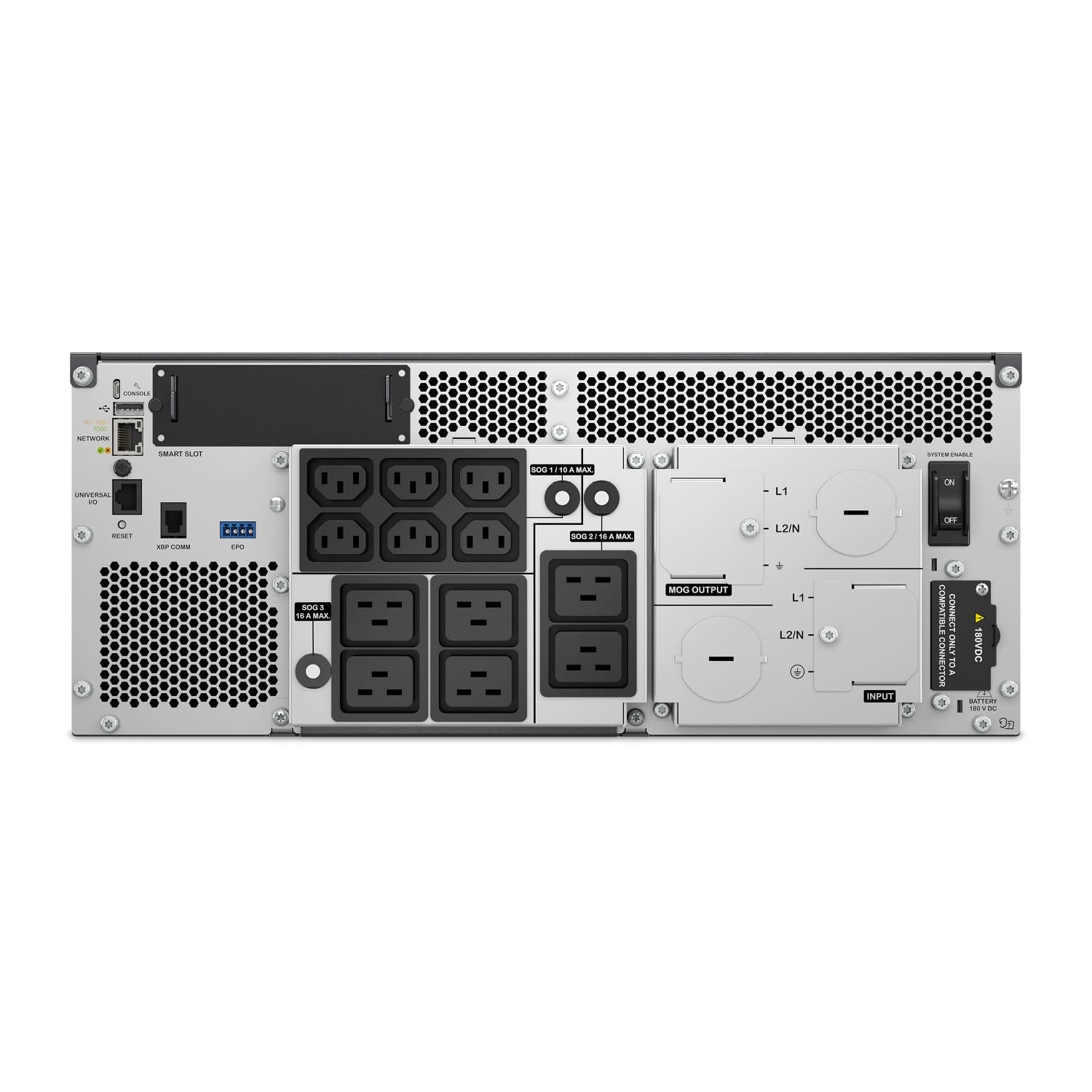 APC Smart-UPS Ultra On-Line Li-Ion SRTL8KRM4UI, 8KW, 4U Rack/Tower, 6xC13 & 6xC19, NMC Stekkerdoos - Afbeelding 2