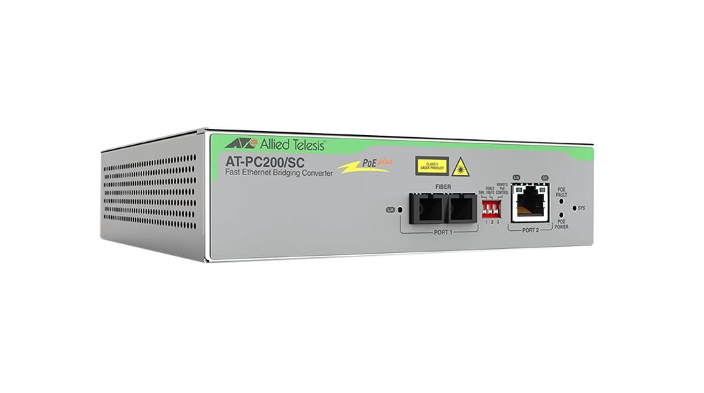 Allied Telesis AT-PC200/SC-960 netwerk media converter 100 Mbit/s Grijs