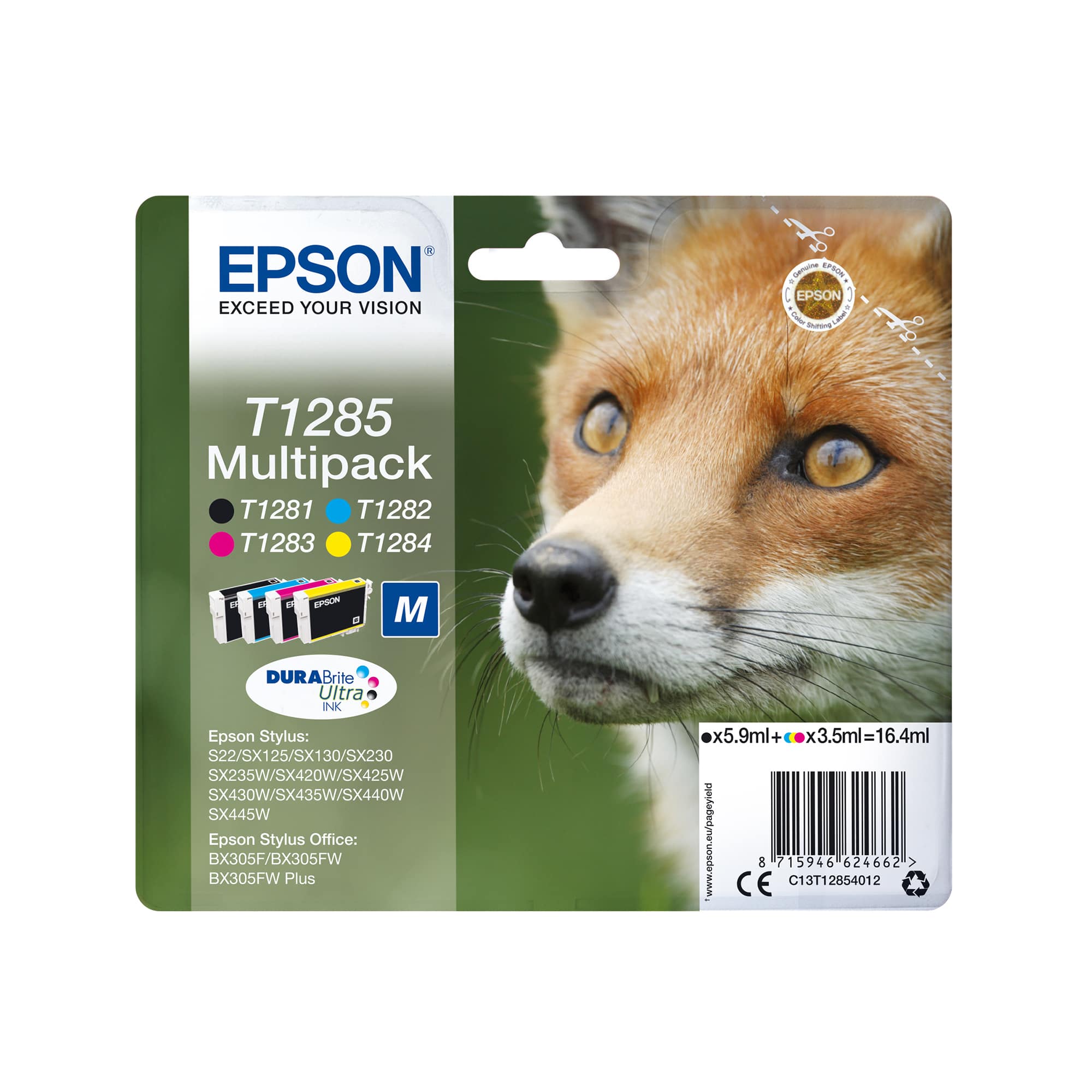 Epson Fox T128 Vos DURABrite Ultra multipack vierkleuren EasyMail-inkt - Afbeelding 7