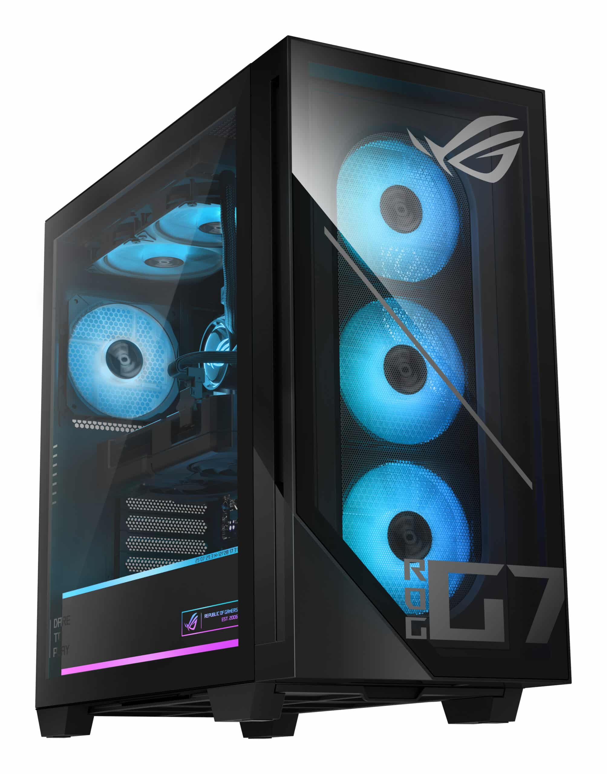 ASUS ROG G700 GM700TZ-R8400F004WS AMD Ryzen™ 5 8400F 32 GB DDR5-SDRAM 1 TB SSD NVIDIA GeForce RTX 5060 Ti Windows 11 Home Tower PC Zwart - Afbeelding 2
