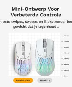 Glorious Gaming Model O 2 Mini Wireless muis Gamen Rechtshandig RF-draadloos + Bluetooth Optisch 26000 DPI - Afbeelding 3