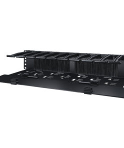 APC Horizontale kabelgeleider, 2U x 15 cm diep met bodemplaat voor het afsnoeren van kabels, enkelzijdig met afdekplaat - Afbeelding 2