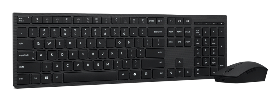 Lenovo 4X31R64318 toetsenbord Inclusief muis Kantoor RF-draadloos + Bluetooth QWERTY Belgisch, Engels Grijs - Afbeelding 4