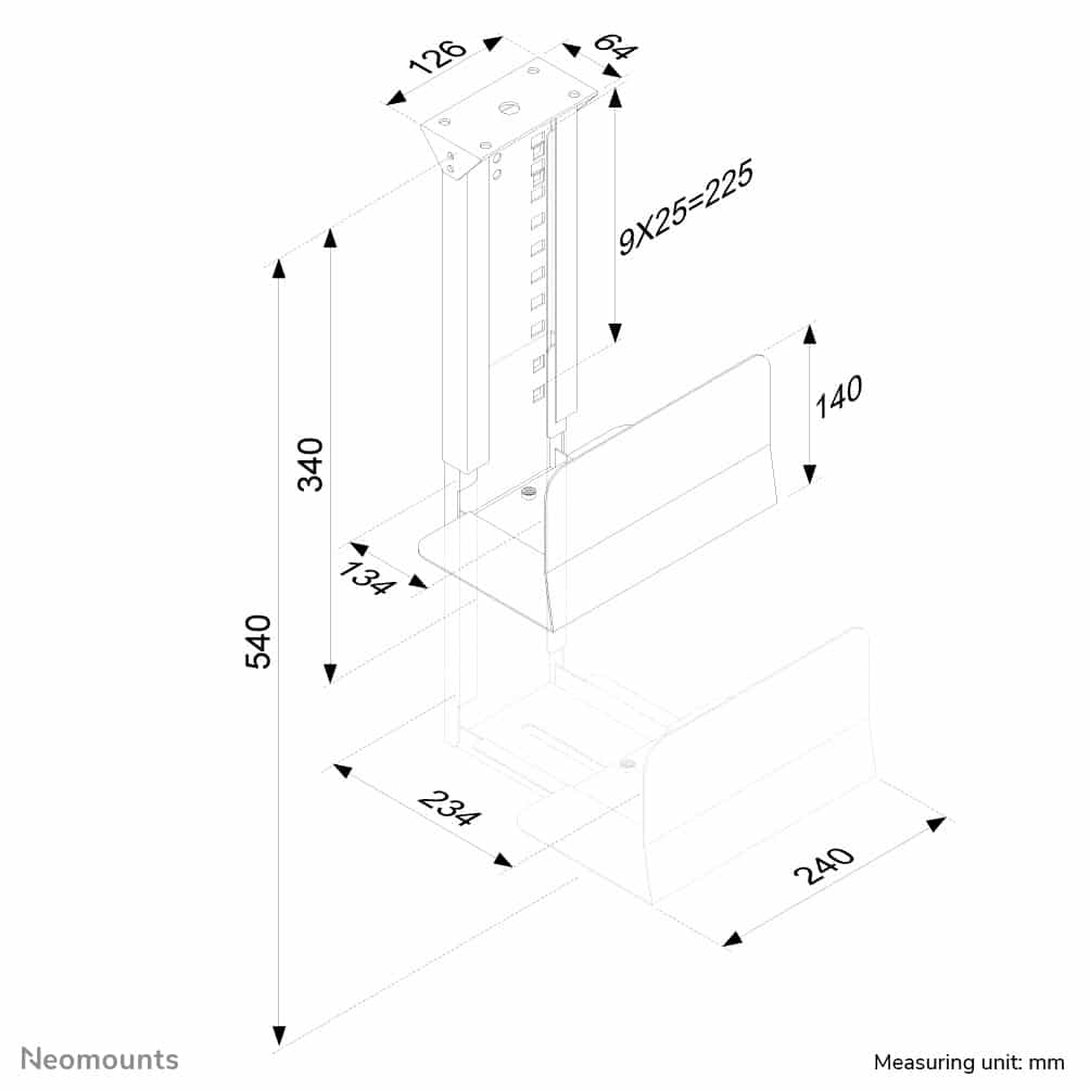 Neomounts CPU-D200BLACK CPU houder - max 30 kg - universeel - Afbeelding 3