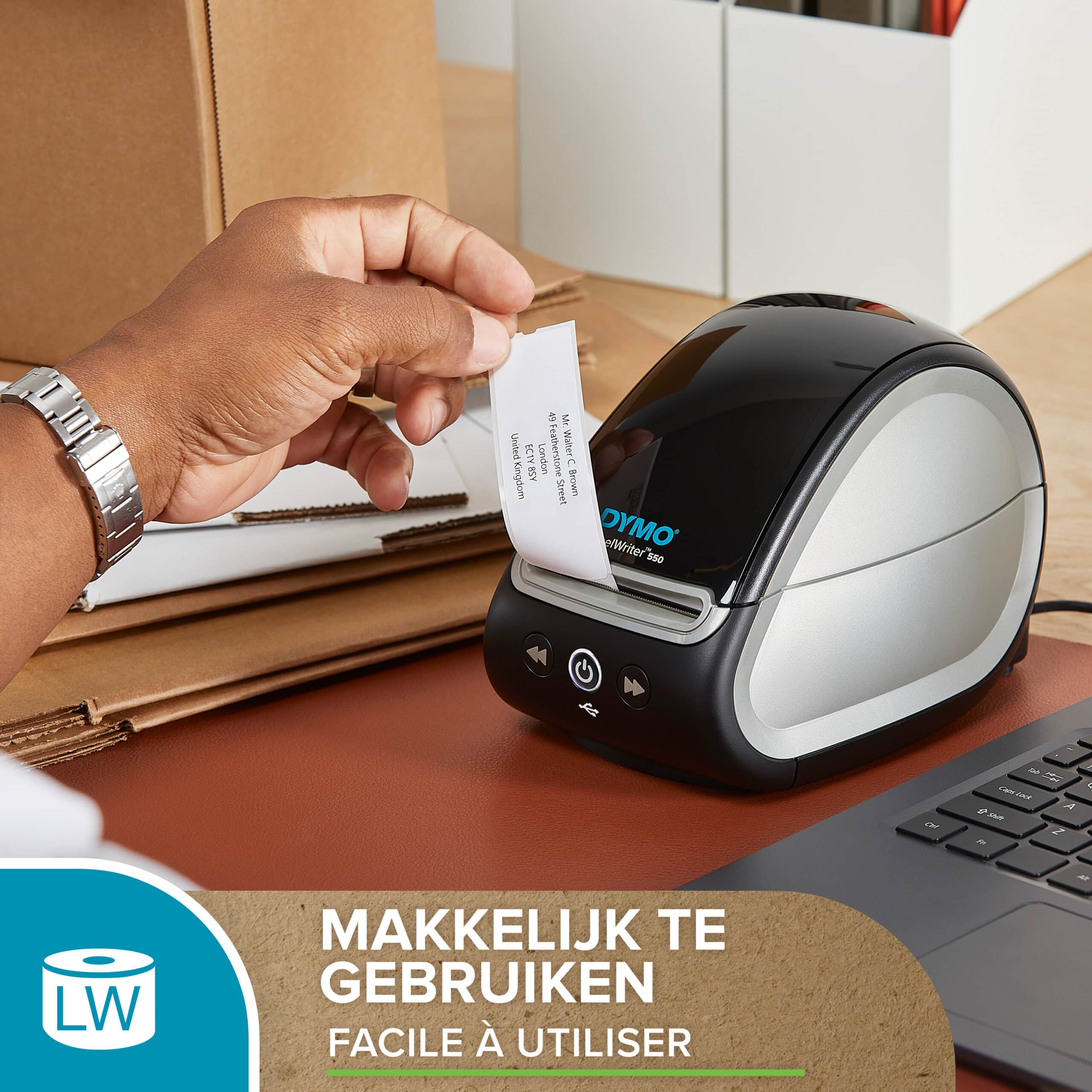 DYMO originele LabelWriter kleine naambadgelabels | 41 mm x 89 mm | Zelfklevend | 6 met elk 300 labels (1.800 zelfklevende etiketten) | voor de LabelWriter labelprinters | Gemaakt in Europa - Afbeelding 6