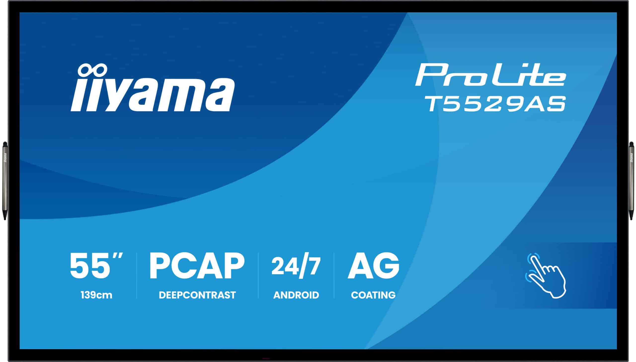 iiyama T5529AS-B1AG beeldkrant Kiosk-ontwerp 138,7 cm (54.6") LED Wifi 450 cd/m² 4K Ultra HD Zwart Touchscreen Type processor Android 24/7 - Afbeelding 3