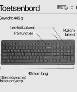 HP 150 muis en toetsenbord met kabel - Afbeelding 2