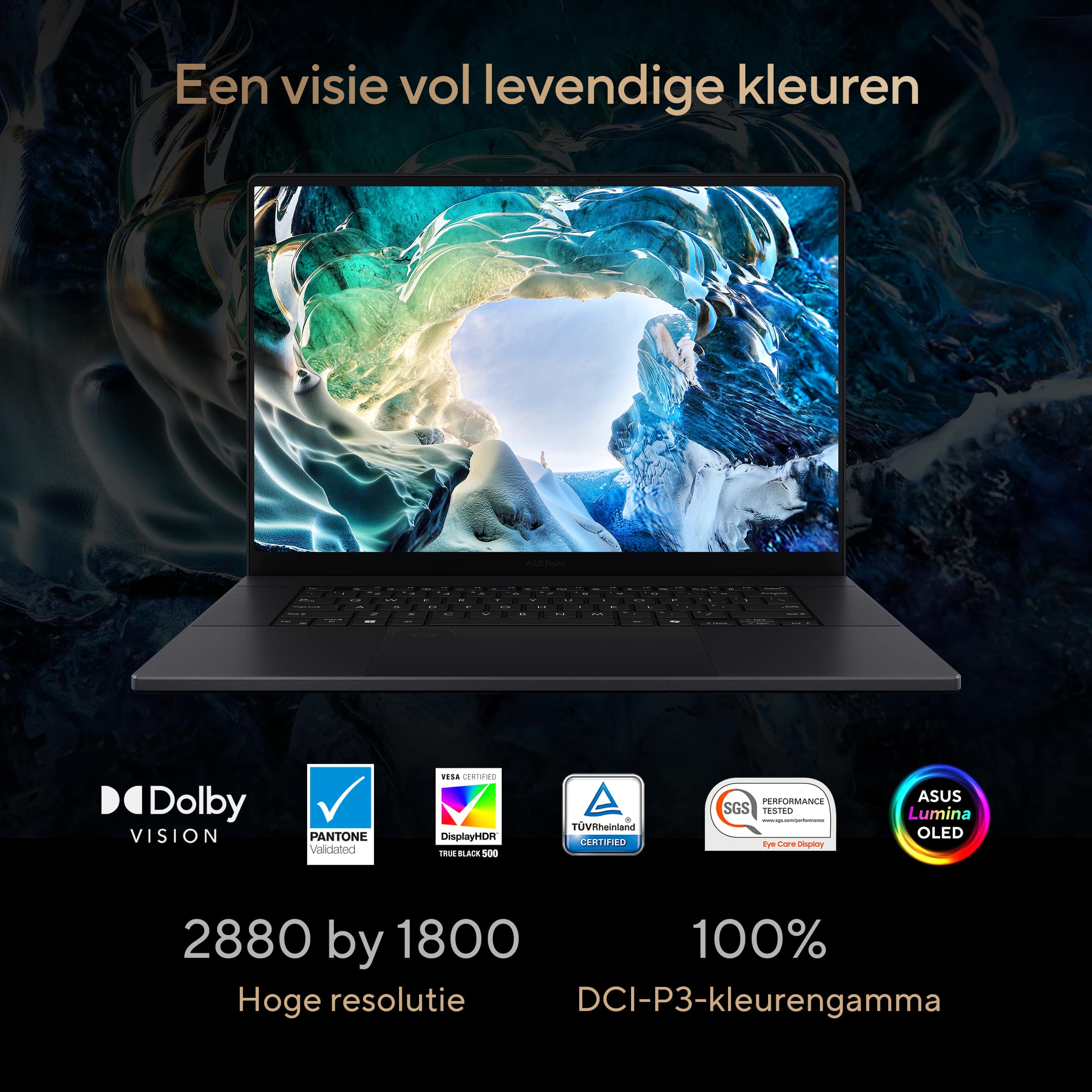 ASUS ProArt P16 H7606WP-RJ129X Copilot+ PC AMD Ryzen AI 9 HX 370 Laptop 40,6 cm (16") Touchscreen 3K 32 GB LPDDR5x-SDRAM 1 TB SSD NVIDIA GeForce RTX 5070 Wi-Fi 7 (802.11be) Windows 11 Pro Belgisch Zwart - Afbeelding 5