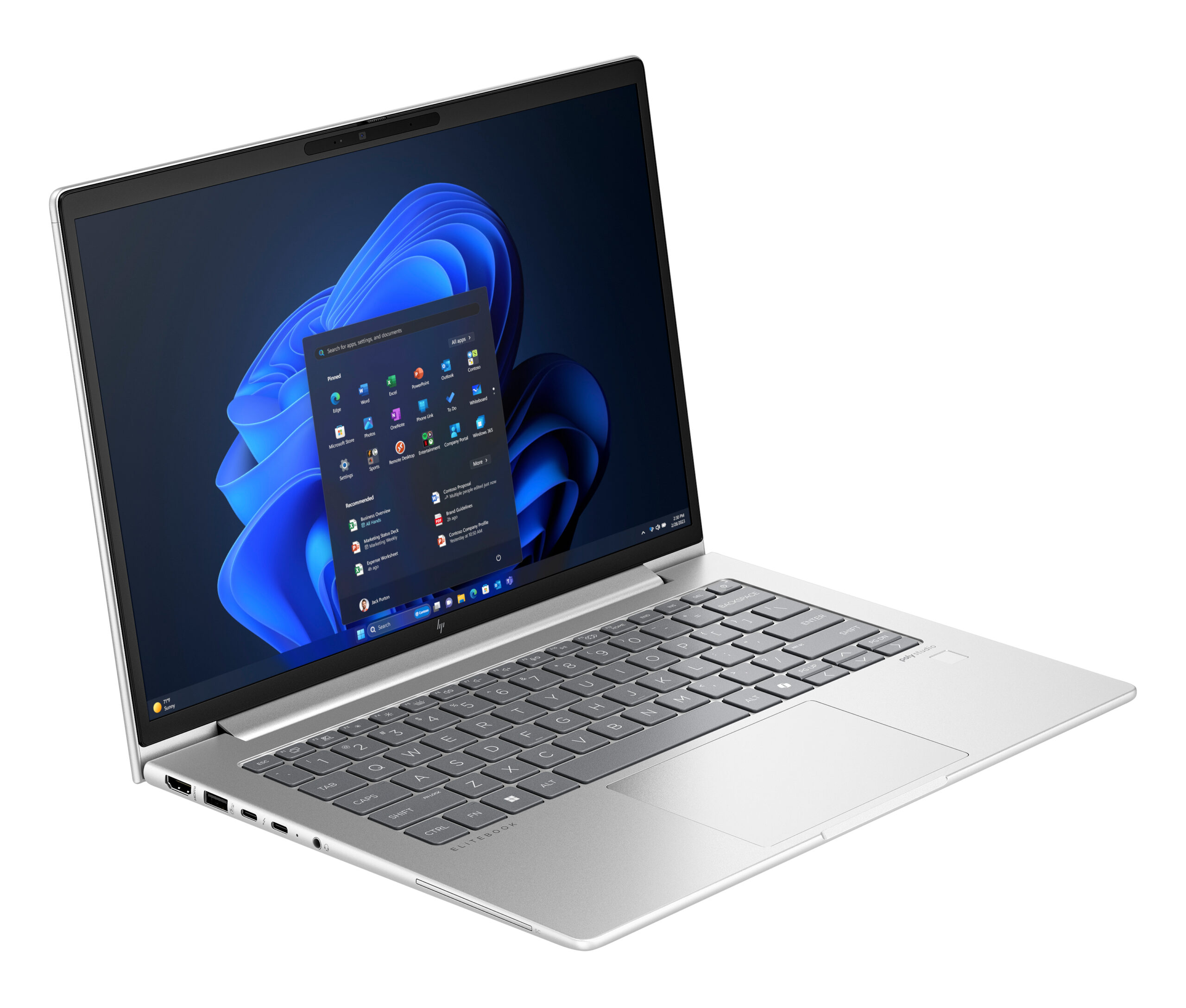 HP EliteBook 640 G11 Intel Core Ultra 7 155U Laptop 35,6 cm (14") WUXGA 16 GB DDR5-SDRAM 512 GB SSD Wi-Fi 6E (802.11ax) Windows 11 Pro AI PC Zilver - Afbeelding 2