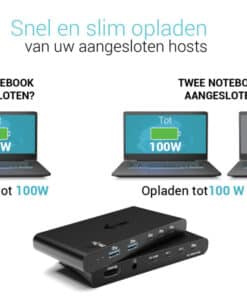 i-tec KVM Docking Station HDMI for 2 hosts, Power Delivery 2x 100W - Afbeelding 5